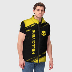 Мужской жилет Helldivers: Skull Logo, цвет: 3D-черный — фото 2