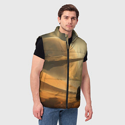 Мужской жилет Пустыня и космический корабль - Дюна, цвет: 3D-черный — фото 2