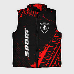 Мужской жилет Lamborghini red sport tires, цвет: 3D-черный