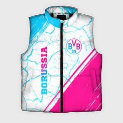 Мужской жилет Borussia neon gradient style вертикально, цвет: 3D-черный