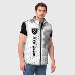 Мужской жилет West Ham sport на светлом фоне по-вертикали, цвет: 3D-черный — фото 2
