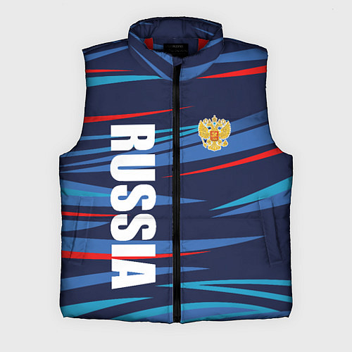 Мужской жилет Россия - blue stripes / 3D-Красный – фото 1