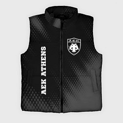 Мужской жилет AEK Athens sport на темном фоне вертикально, цвет: 3D-черный