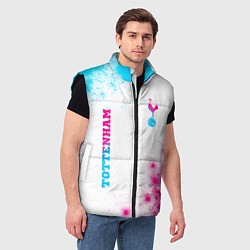 Мужской жилет Tottenham neon gradient style вертикально, цвет: 3D-черный — фото 2