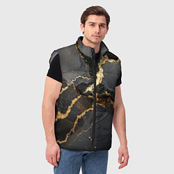 Мужской жилет Золото и черный агат, цвет: 3D-светло-серый — фото 2