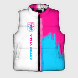 Мужской жилет Aston Villa neon gradient style по-вертикали