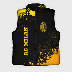Мужской жилет AC Milan - gold gradient вертикально, цвет: 3D-черный