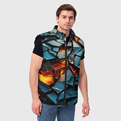 Мужской жилет Объемные стекляшки, цвет: 3D-черный — фото 2