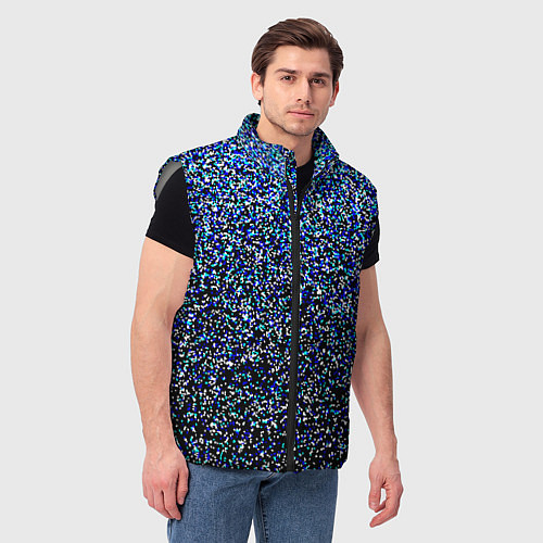 Мужской жилет Шум пикселей / 3D-Светло-серый – фото 3