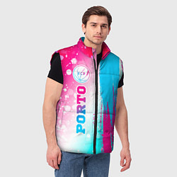 Мужской жилет Porto neon gradient style по-вертикали, цвет: 3D-черный — фото 2