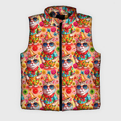 Мужской жилет Коты и летний вайб паттерн