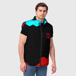 Мужской жилет Barcelona спортивный кибер стиль, цвет: 3D-красный — фото 2