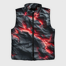 Мужской жилет Раскаленная лава на горных камнях, цвет: 3D-светло-серый