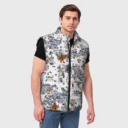 Мужской жилет Герои 3 Карта Башни, цвет: 3D-черный — фото 2
