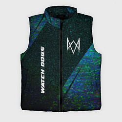 Мужской жилет Watch Dogs glitch blue, цвет: 3D-черный