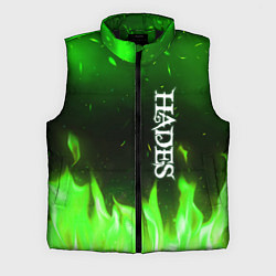Мужской жилет Logo Hades green hell fire, цвет: 3D-черный