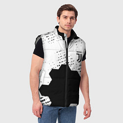 Мужской жилет Juventus hexagon black sport, цвет: 3D-светло-серый — фото 2