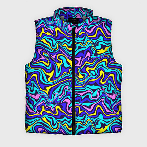 Мужской жилет Psychedelic multicolored pattern / 3D-Светло-серый – фото 1