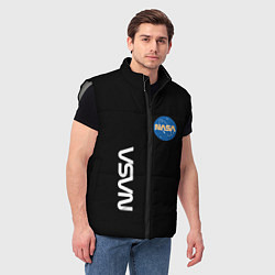 Мужской жилет NASA logo usa space, цвет: 3D-светло-серый — фото 2