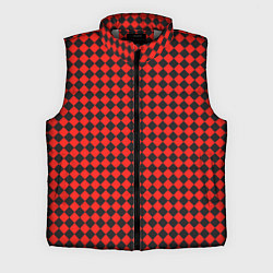 Мужской жилет Паттерн черных квадратов, цвет: 3D-светло-серый