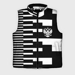 Мужской жилет Россия геометрия, цвет: 3D-светло-серый