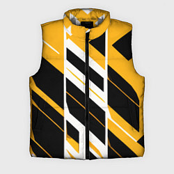 Мужской жилет Black and yellow stripes on a white background