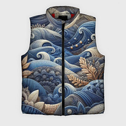 Мужской жилет Джинсовые волны - нейросеть, цвет: 3D-красный