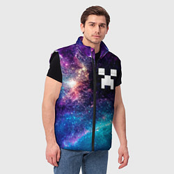 Мужской жилет Minecraft space game, цвет: 3D-черный — фото 2