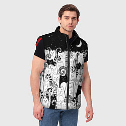 Мужской жилет Коты с креативными хвостами, цвет: 3D-красный — фото 2