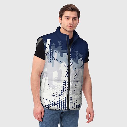 Мужской жилет Яркий абстрактный узор для спорта / 3D-Светло-серый – фото 3