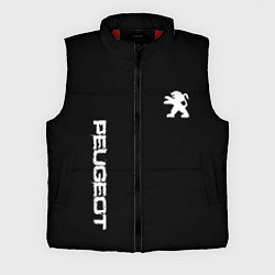 Мужской жилет Peugeot logo white, цвет: 3D-красный