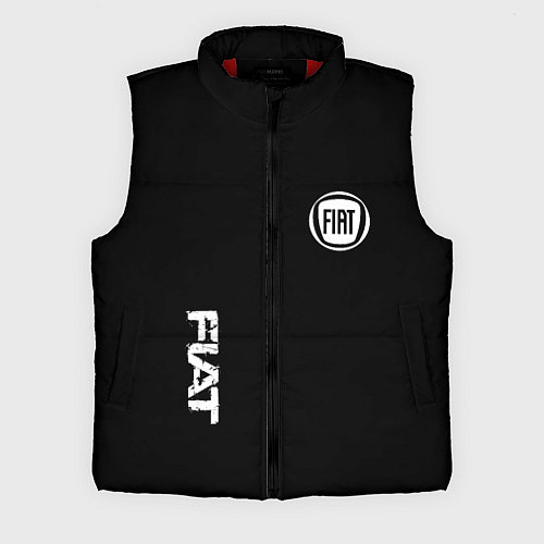 Мужской жилет FIAT logo white auto / 3D-Красный – фото 1
