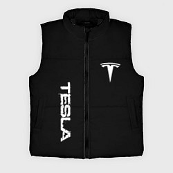 Мужской жилет Tesla logo white