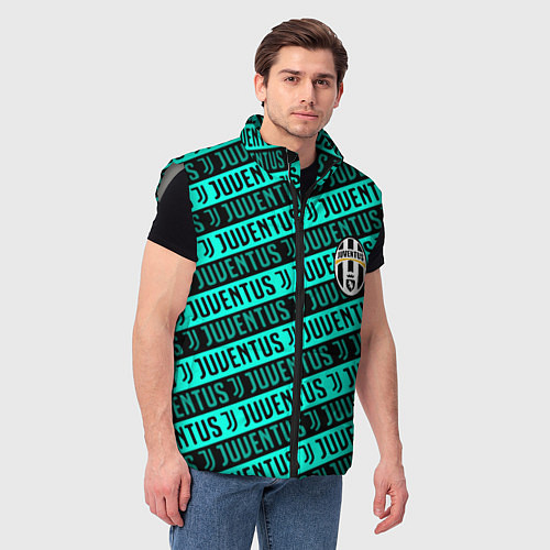 Мужской жилет Juventus pattern logo steel / 3D-Светло-серый – фото 3