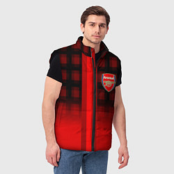 Мужской жилет Arsenal fc sport geometry steel, цвет: 3D-черный — фото 2