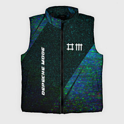 Мужской жилет Depeche Mode glitch blue, цвет: 3D-черный