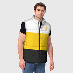 Мужской жилет За веру царя и святую триединую Русь КЦК желтый, цвет: 3D-черный — фото 2