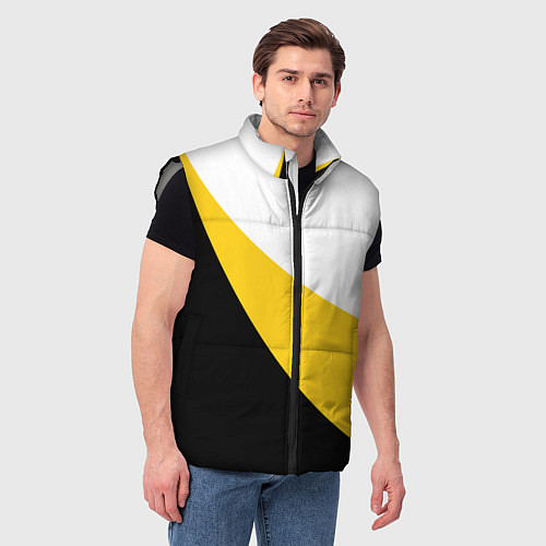 Мужской жилет За веру царя и святую триединую Русь Большой крест / 3D-Светло-серый – фото 3