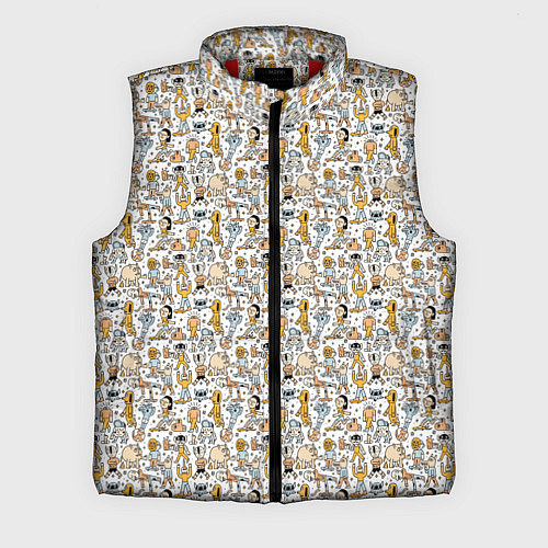 Мужской жилет Человечки и монстры / 3D-Красный – фото 1