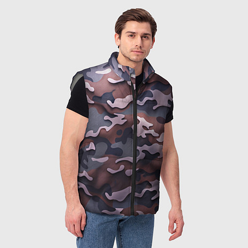 Мужской жилет Камуфляж-грязь / 3D-Светло-серый – фото 3