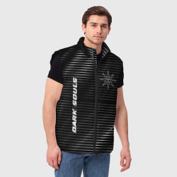 Мужской жилет Dark Souls metal game lines, цвет: 3D-черный — фото 2