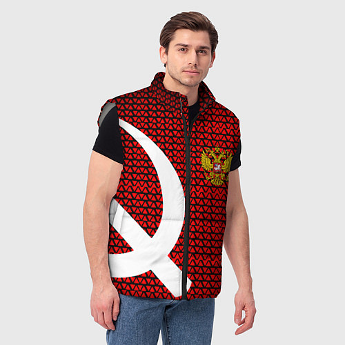 Мужской жилет РФ стиль СССР / 3D-Светло-серый – фото 3