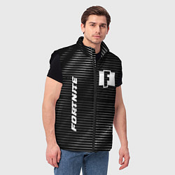 Мужской жилет Fortnite metal game lines, цвет: 3D-черный — фото 2