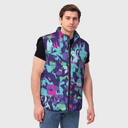 Мужской жилет Абстрактный фон со спортивным узором, цвет: 3D-черный — фото 2