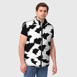 Мужской жилет Чётные пятна на белом фоне - минимализм, цвет: 3D-светло-серый — фото 2