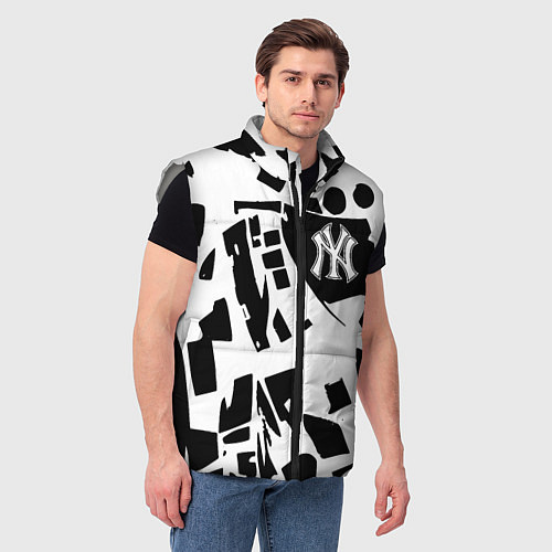 Мужской жилет New York yankees - abstraction / 3D-Светло-серый – фото 3