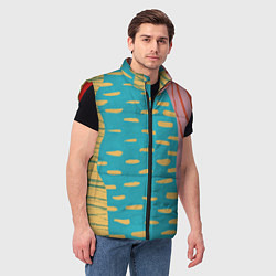 Мужской жилет Абстрактный пейзаж, цвет: 3D-красный — фото 2