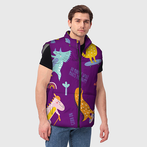 Мужской жилет No rules / 3D-Светло-серый – фото 3