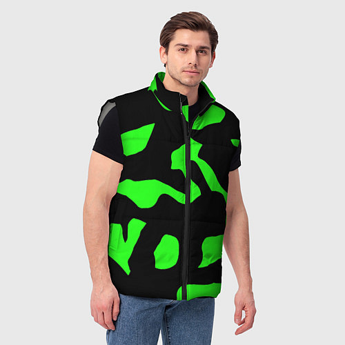 Мужской жилет Зелёный камуфляж милитари / 3D-Светло-серый – фото 3