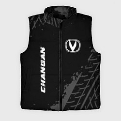 Мужской жилет Changan speed на темном фоне со следами шин вертик, цвет: 3D-черный